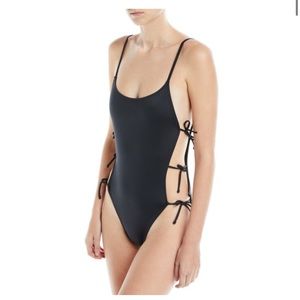 Solid & Striped Lily Tie-Side One-Piece Swimsuit